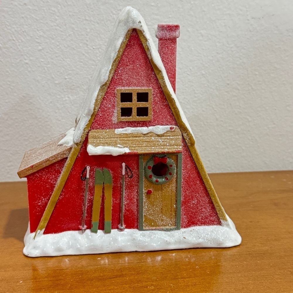 Target 2023 Christmas village a-frame ski chalet cabin bullseye light up decor